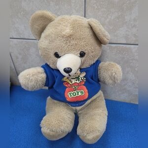 Vintage Collectible MTY Plush Teddy Bear with Blue Sweatshirt Shirt